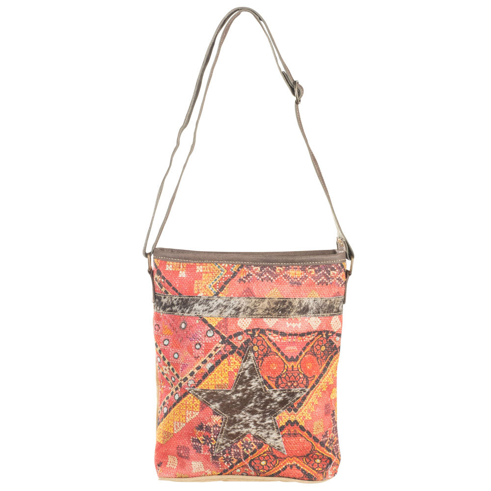 Pink and Orange with Fur Crossbody (54865)