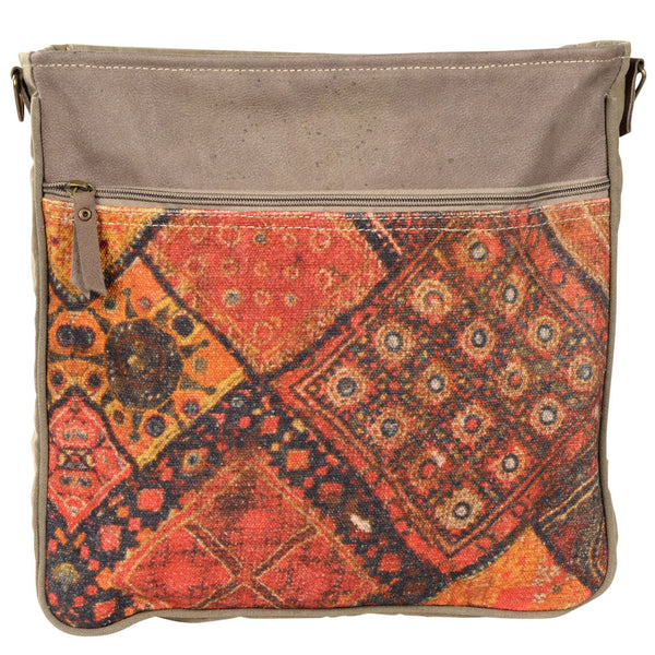 Recycled Fabric Pink and Orange Shoulder Bag (54925)