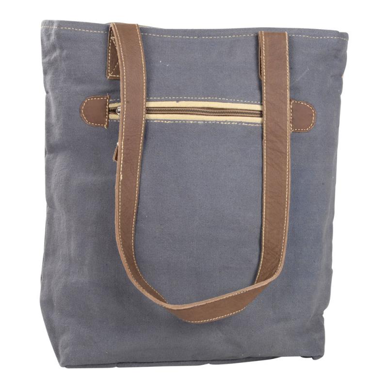Grey and Tan Floral Tote (54950)