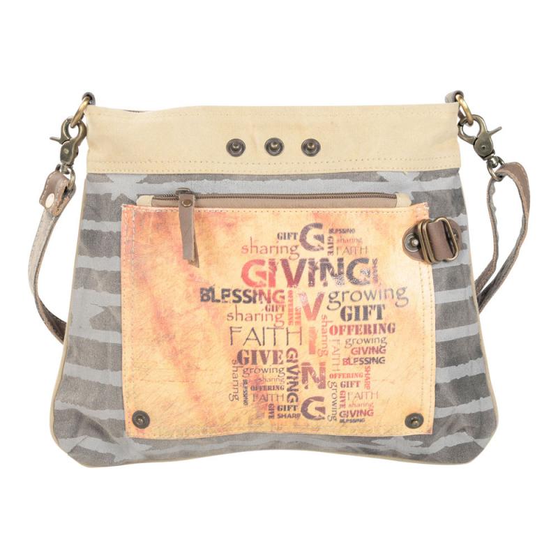 Giving Blessing Growing Double Zipper Shoulder Bag (54961)