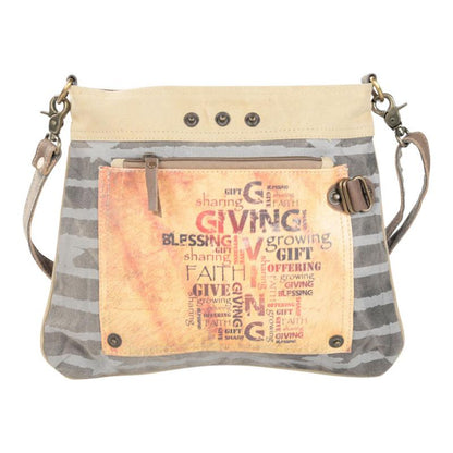 Giving Blessing Growing Double Zipper Shoulder Bag (54961)