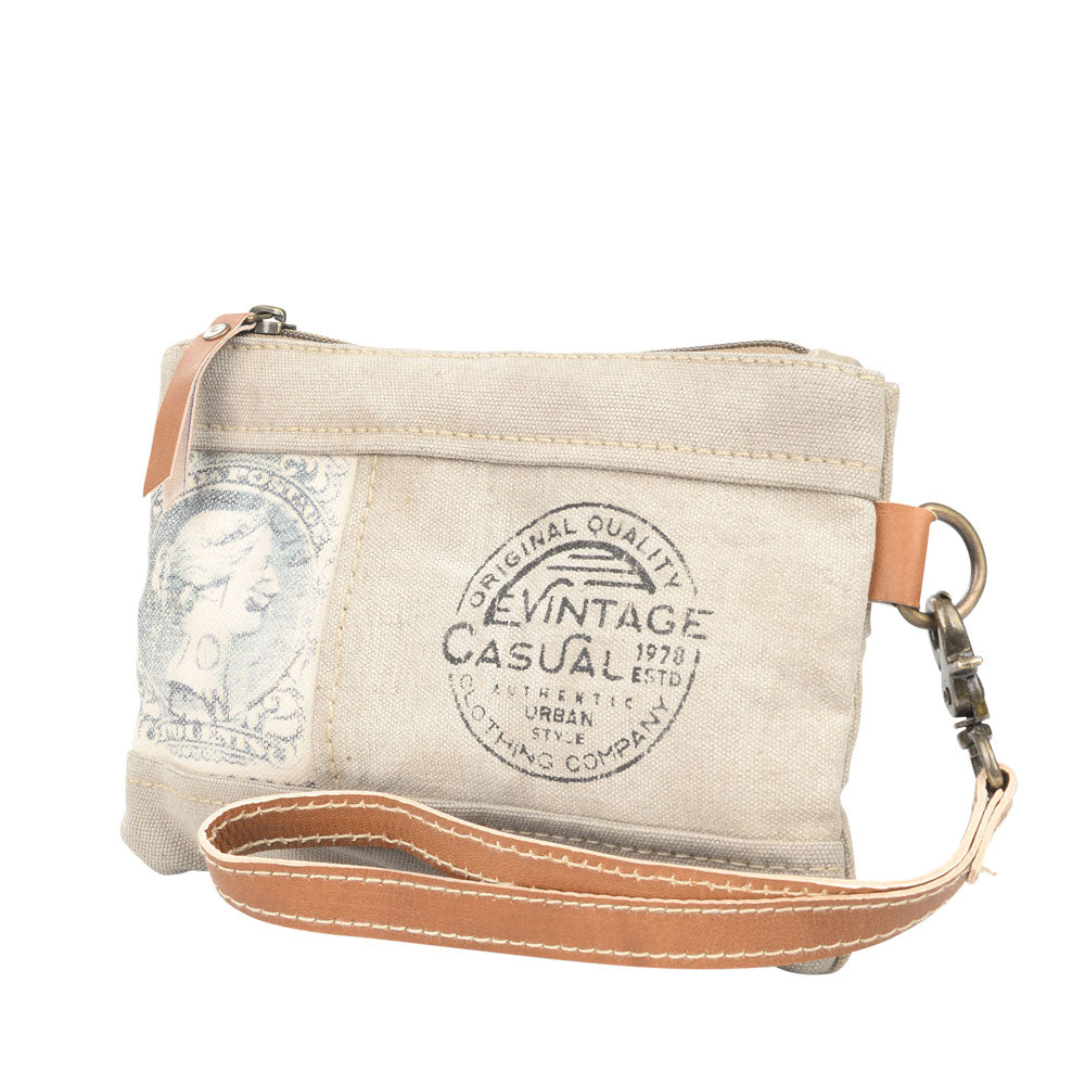 Canvas Stamp Wristlet Pouch (55516)