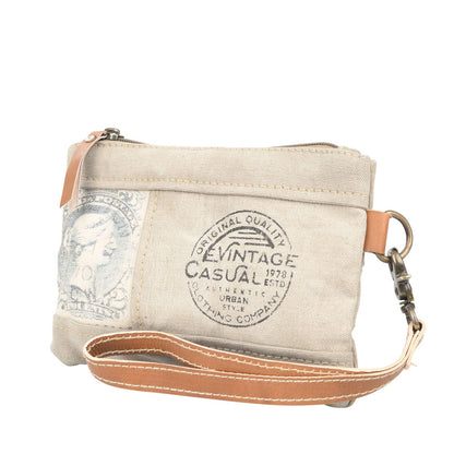 Canvas Stamp Wristlet Pouch (55516)