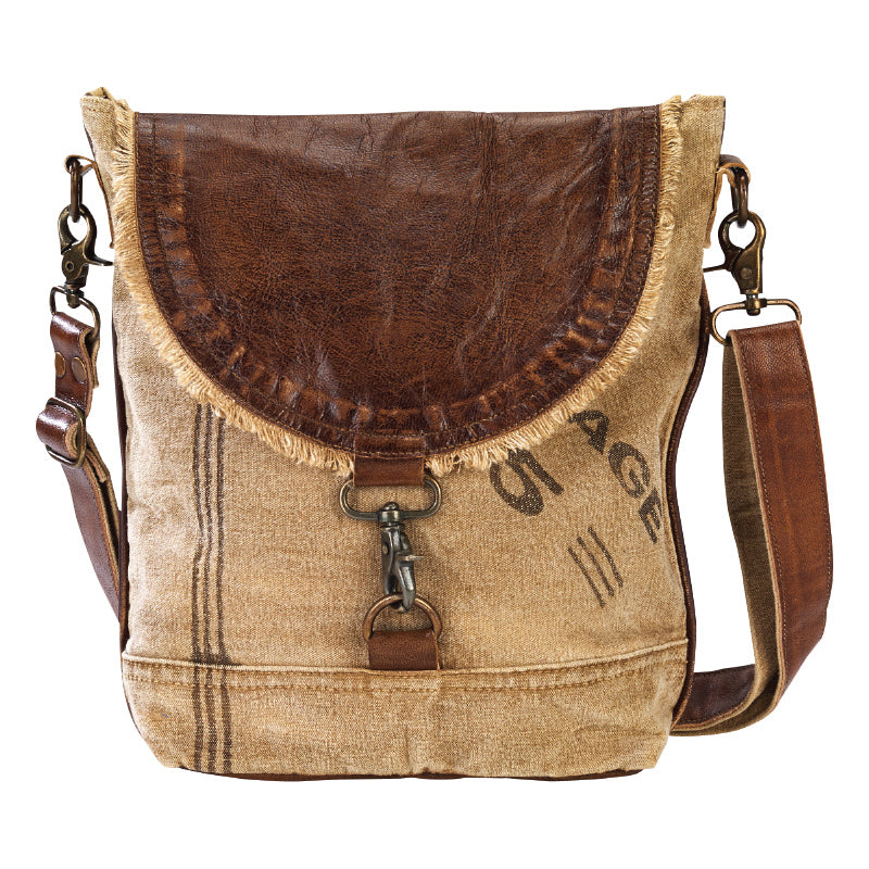 Leather Flap Shoulder Bag (55948)