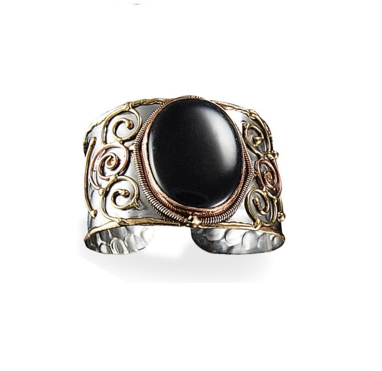 Onyx Cuff Bracelet (B2214)