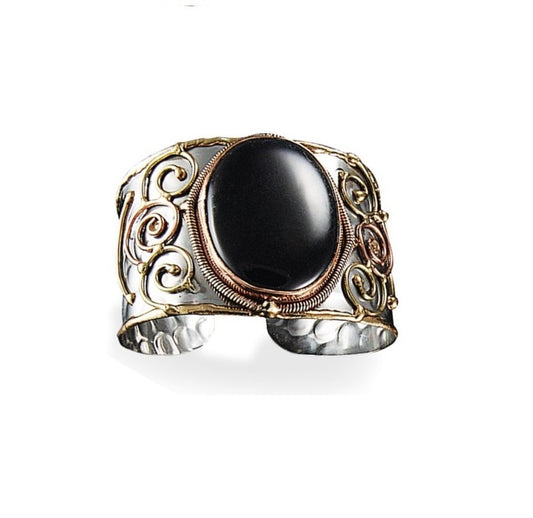 Onyx Cuff Bracelet (B2214)