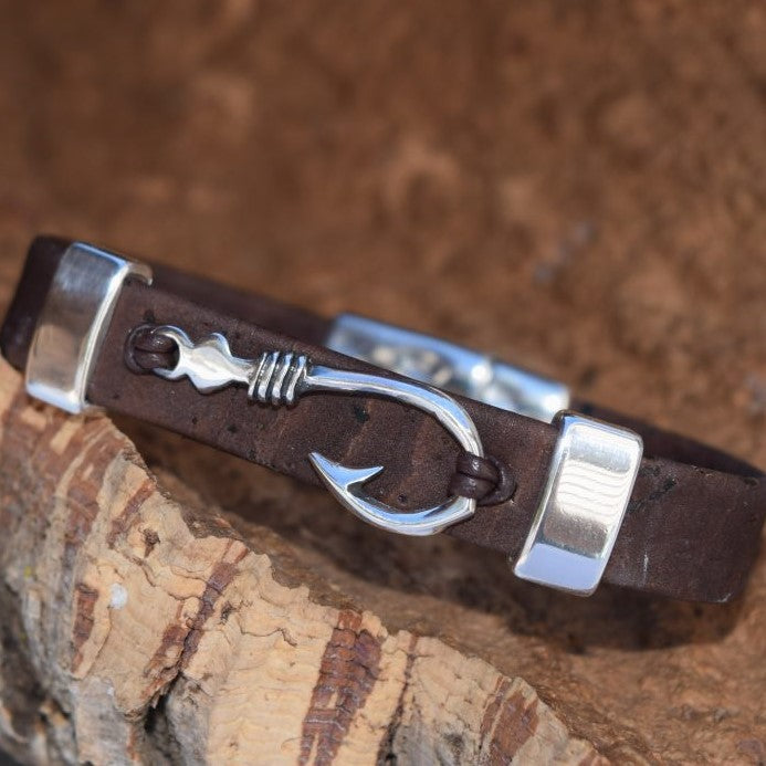 Fishhook Cork Bracelet (B69)