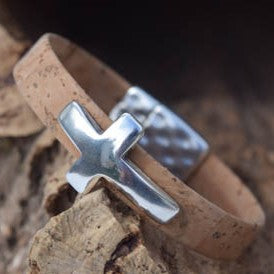 Cork Cross Bracelet (B82)