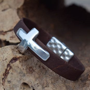 Cork Cross Bracelet (B82)