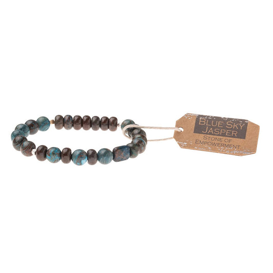 Blue Sky Jasper Stone Bracelet - Stone of Empowerment (SS021)