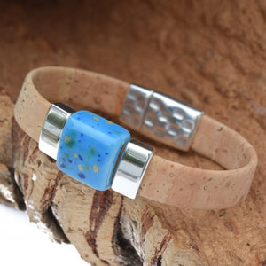 Light Blue Clay Bead Bracelet (B64)