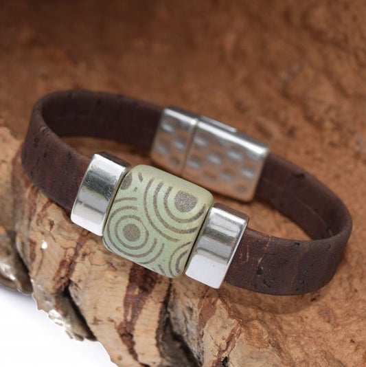 Lime Clay Bead Bracelet (B72)