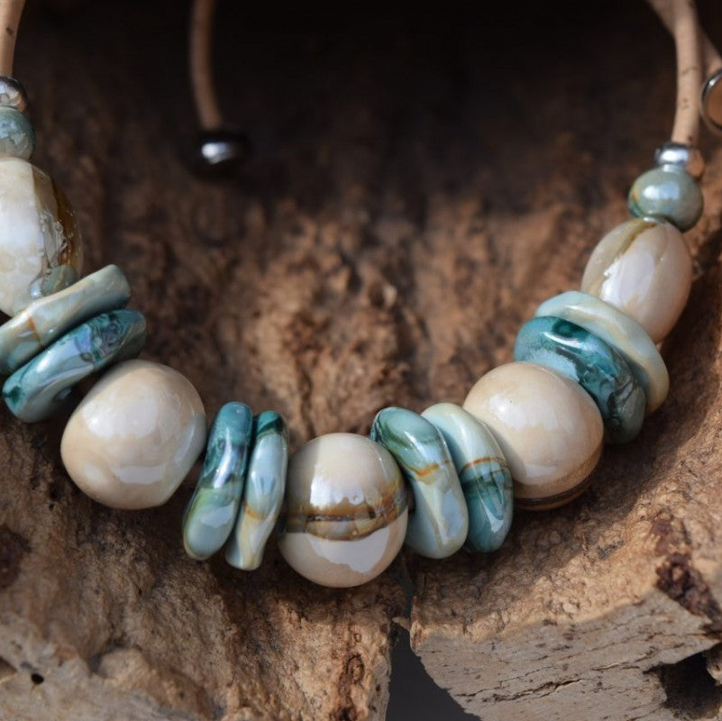 Ceramic Beaded Necklace (N72)