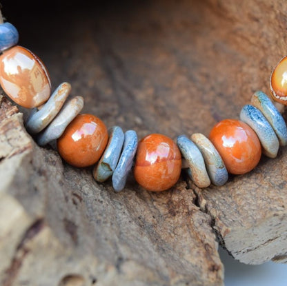 Ceramic Beaded Necklace (N72)