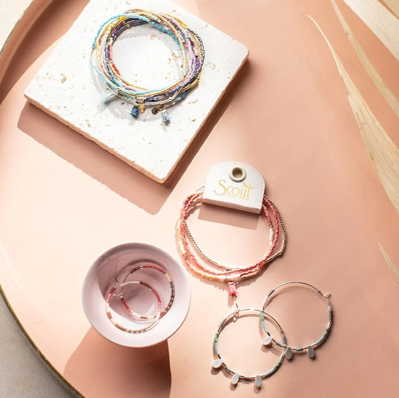 Chromacolor Miyuki Small Hoop - Blush Multi/Silver (MS002)