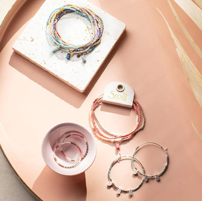Chromacolor Miyuki Small Hoop - Blush Multi/Silver (MS002)
