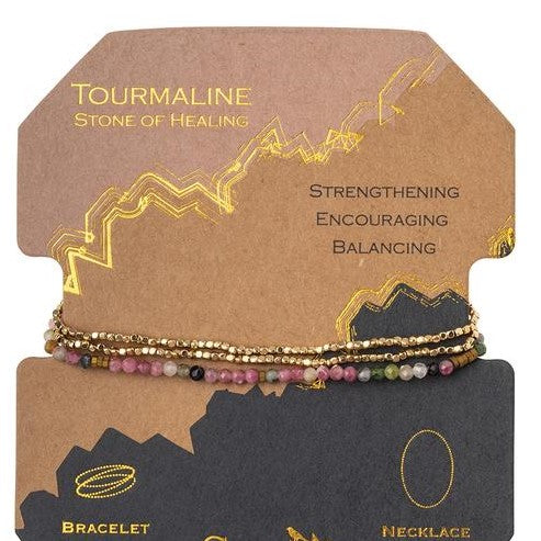 Delicate Stone Tourmaline/Gold - Stone of Healing (SD019)