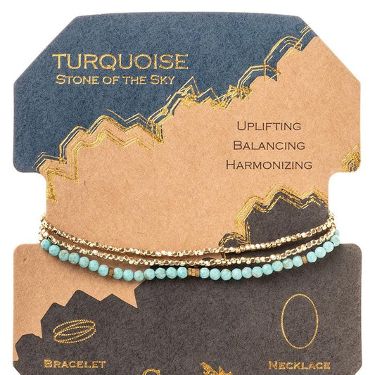 Delicate Stone Turquoise/Gold - Stone of the Sky (SD015)