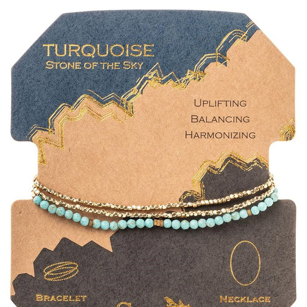 Delicate Stone Turquoise/Gold - Stone of the Sky (SD015)