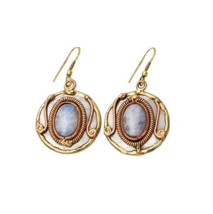 Rainbow Moonstone Earrings (E2212)