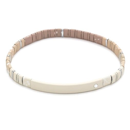 Good Karma Ombre Bracelet - Joy & Kindness Ivory/Silver (GM001)