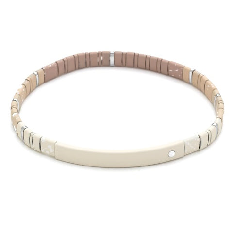 Good Karma Ombre Bracelet - Joy & Kindness Ivory/Silver (GM001)