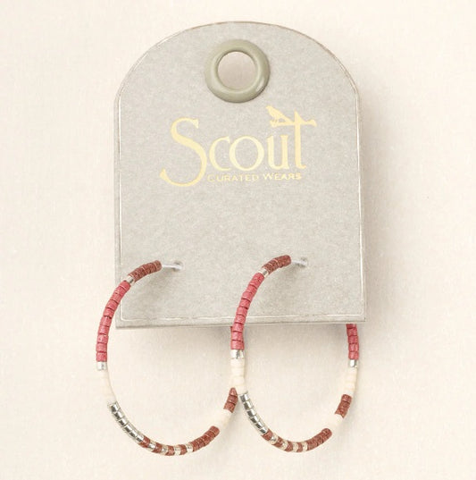 Chromacolor Miyuki Small Hoop - Blush Multi/Silver (MS002)