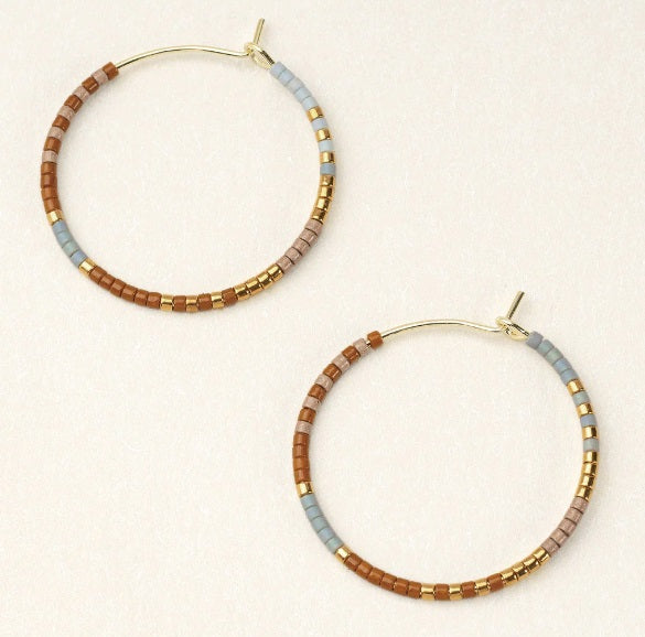 Chromacolor Miyuki Small Hoop - Desert Multi/Gold (MS003)