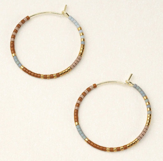 Chromacolor Miyuki Small Hoop - Desert Multi/Gold (MS003)