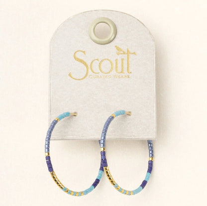 Chromacolor Miyuki Small Hoop - Cobalt Multi/Gold (MS004)