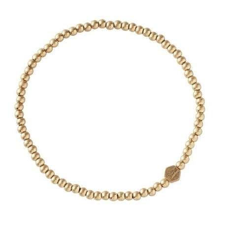 Mini Metal Stacking Bracelet - Gold Ball Beads (SR003)