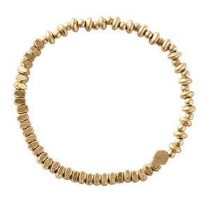 Mini Metal Stacking Bracelet - Gold Mixed Beads (SR005)