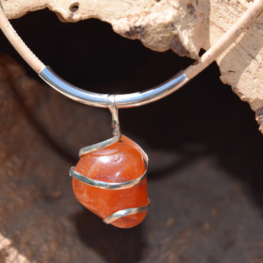 Wire Wrap Nugget Wrapped Necklace (N128,N129,N130)