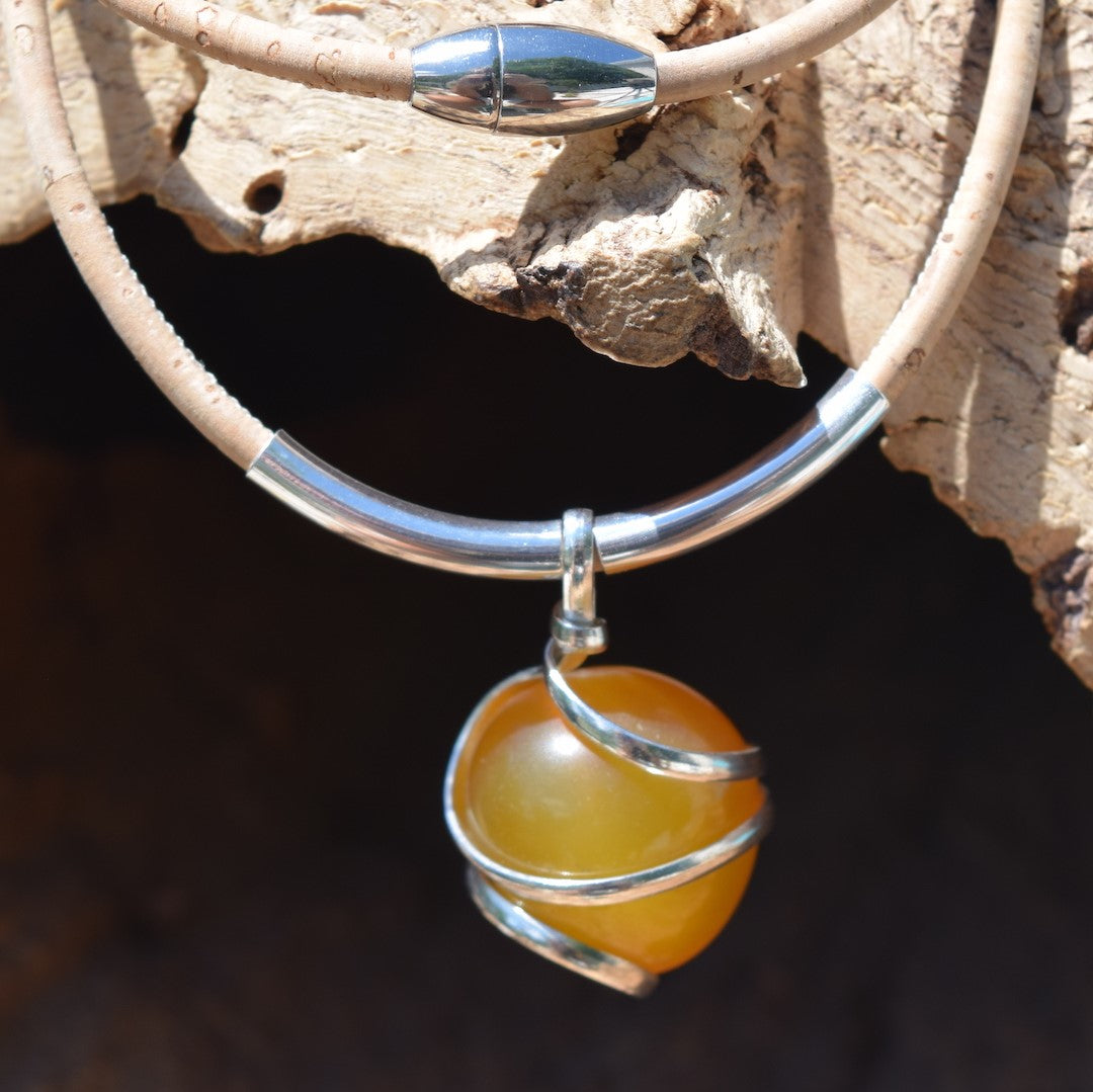 Wire Wrap Nugget Wrapped Necklace (N128,N129,N130)
