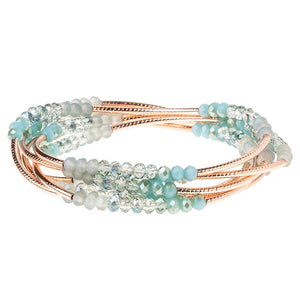 Neptune/Rose Gold Crystal Wrap (BR045)