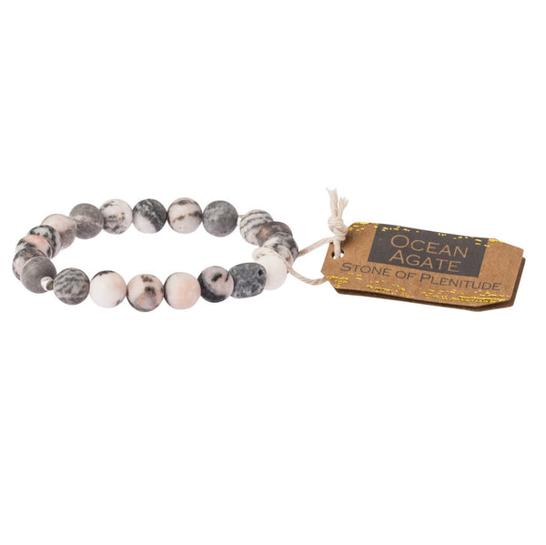 Ocean Agate Stone Bracelet - Stone of Plenitude (SS007)