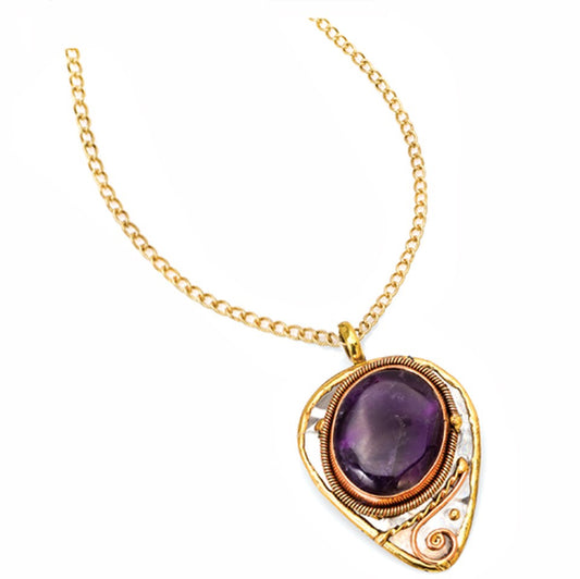 Amethyst Necklace (P2207)