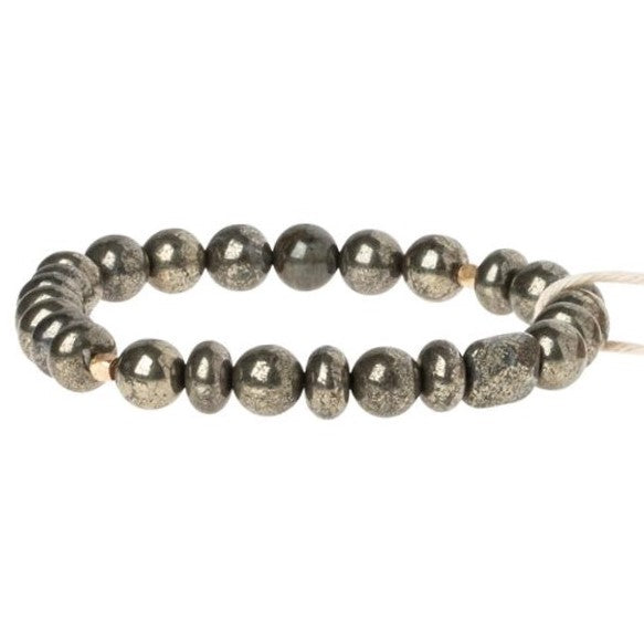 Natural pyrite bracelet for creativity and energy - Orgo All-Natural