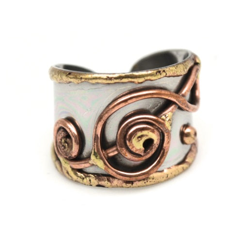 Mixed Metal Cuff Ring  (R002)