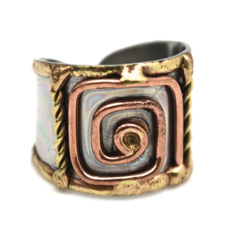 Mixed Metal Cuff Ring  (R006)