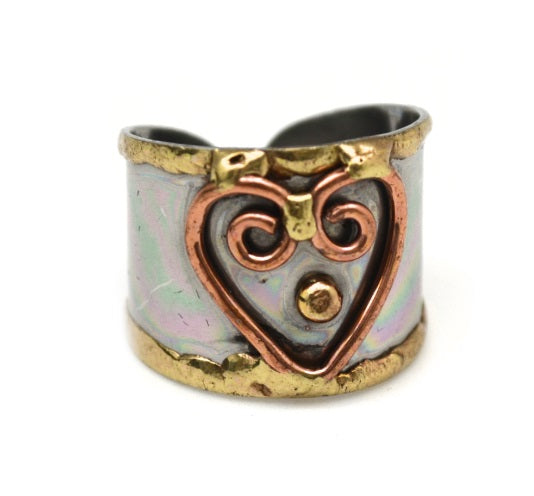Mixed Metal Cuff Ring  (R008)