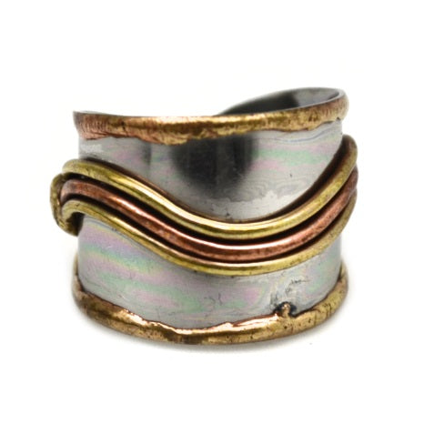 Mixed Metal Cuff Ring  (R010)