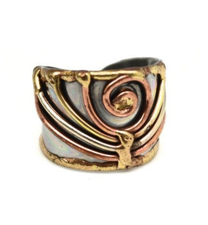 Mixed Metal Cuff Ring  (R011)
