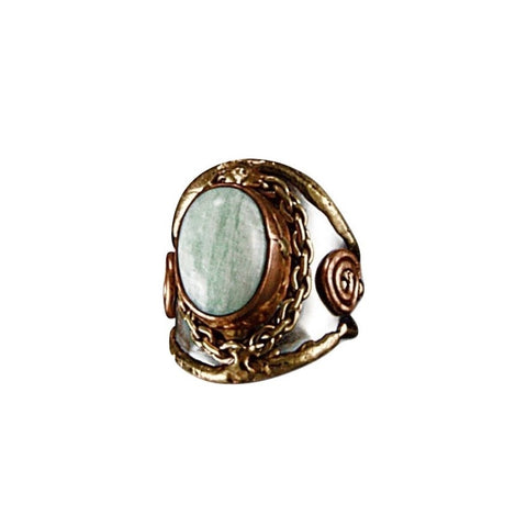 Amazonite Cuff Ring (R2213)