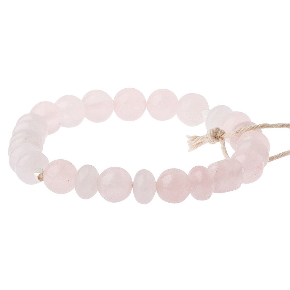 Rose Quartz Stone Bracelet - Stone of the Heart (SS008)