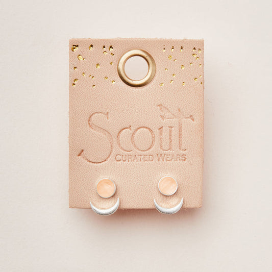 Stone Moon Phase Ear Jacket - Sunstone | Silver (EU006)