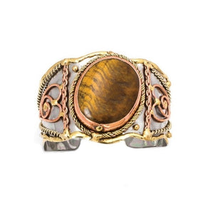 Tiger Eye Cuff Bracelet (B2204)