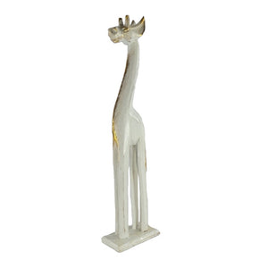 White Wooden Giraffe Figurine