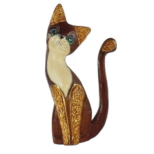 Wooden Cat Figurines