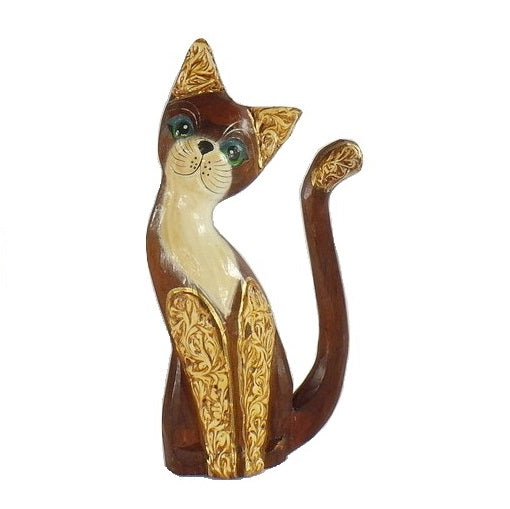 Wooden Cat Figurines